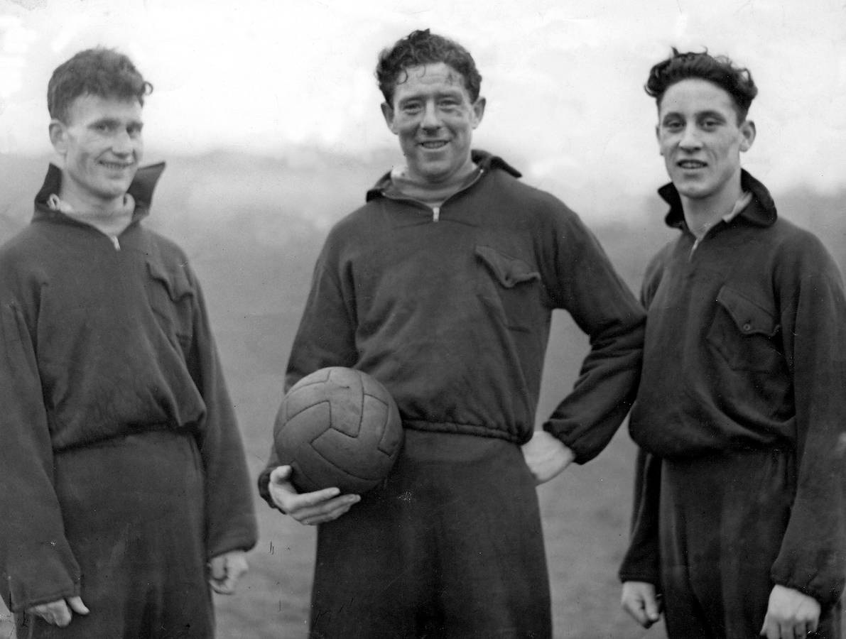 12-1948-49(circa)-Len Millard-Jack Vernon and Glyn Hood